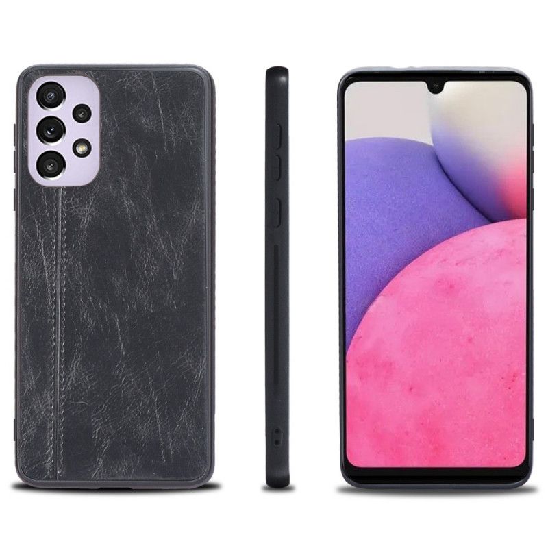 Cover Samsung Galaxy A33 5G Søm Lædereffekt