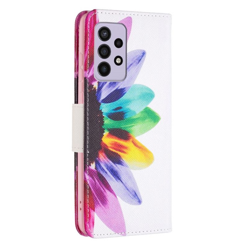 Flip Cover Samsung Galaxy A33 5G Akvarelblomst