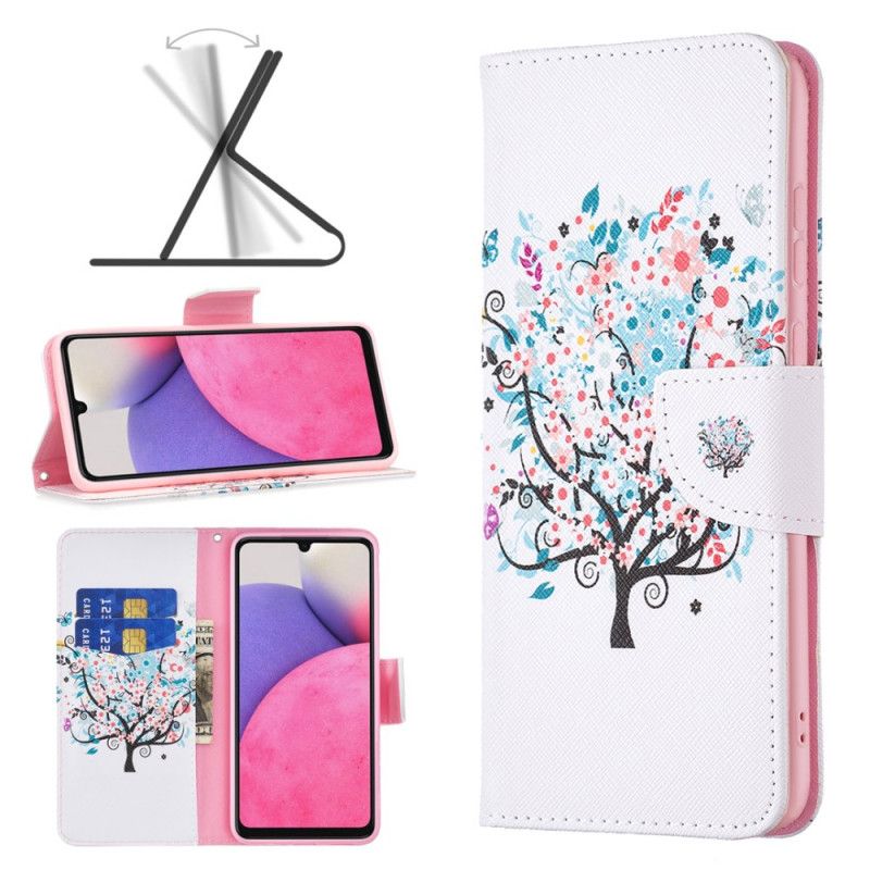 Flip Cover Samsung Galaxy A33 5G Blomstret Træ