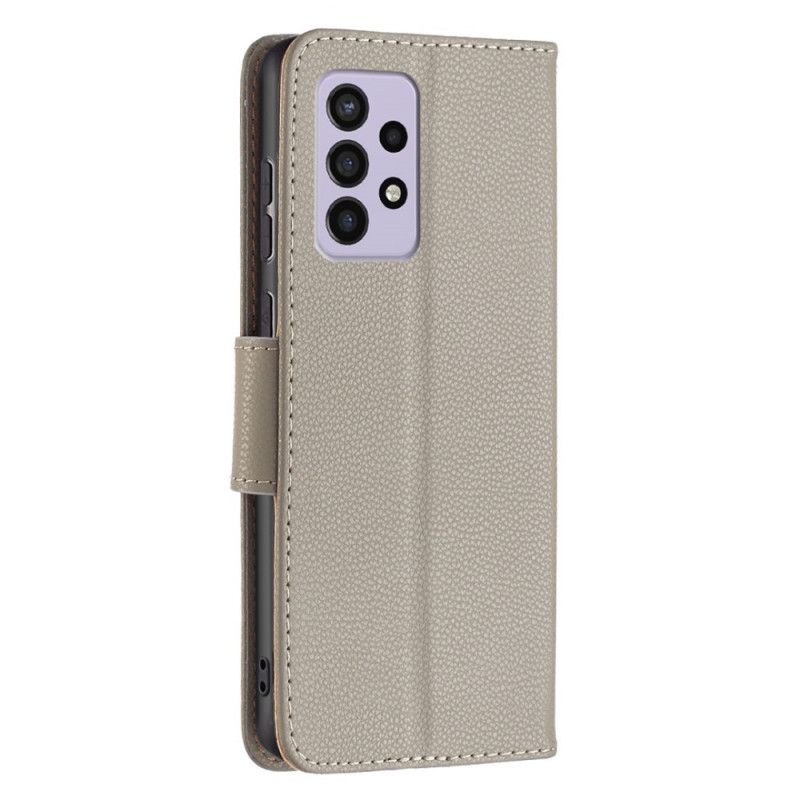 Flip Cover Samsung Galaxy A33 5G Litchi Skrå Lås