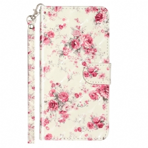 Flip Cover Samsung Galaxy A33 5G Med Snor Liberty Strap Blomster