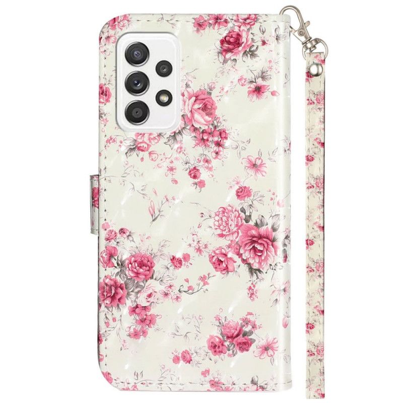 Flip Cover Samsung Galaxy A33 5G Med Snor Liberty Strap Blomster