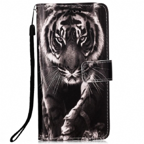 Flip Cover Samsung Galaxy A33 5G Med Snor Strapped Night Tiger