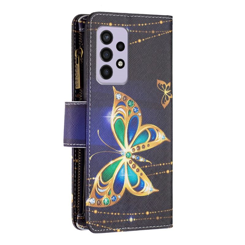 Flip Cover Samsung Galaxy A33 5G Royal Butterfly Lynlåslomme