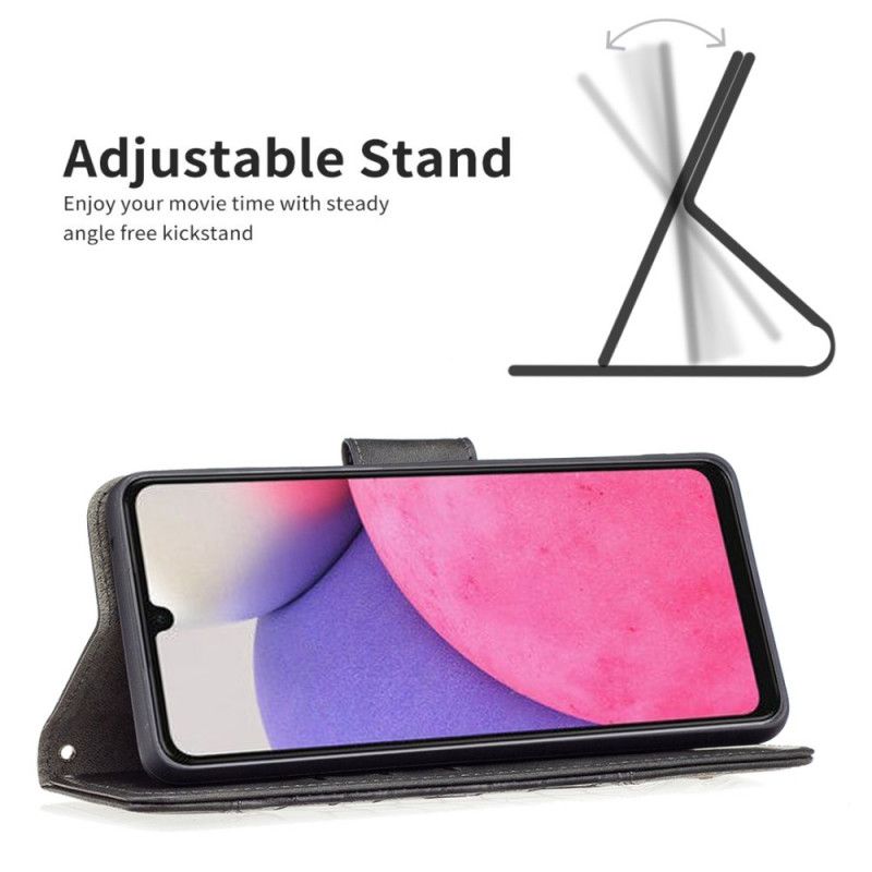 Læder Cover Samsung Galaxy A33 5G Binfen Farve Krokodillehudstil