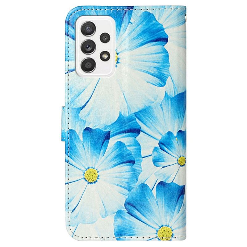 Læder Cover Samsung Galaxy A33 5G Blomsterstilen