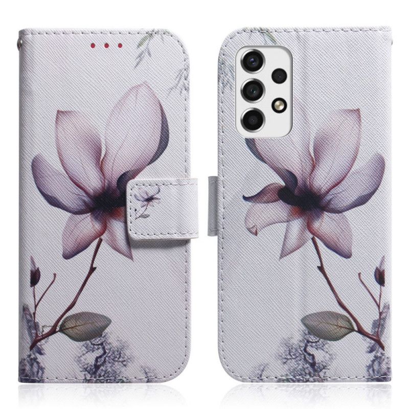 Læder Cover Samsung Galaxy A33 5G Gammel Rosenblomst