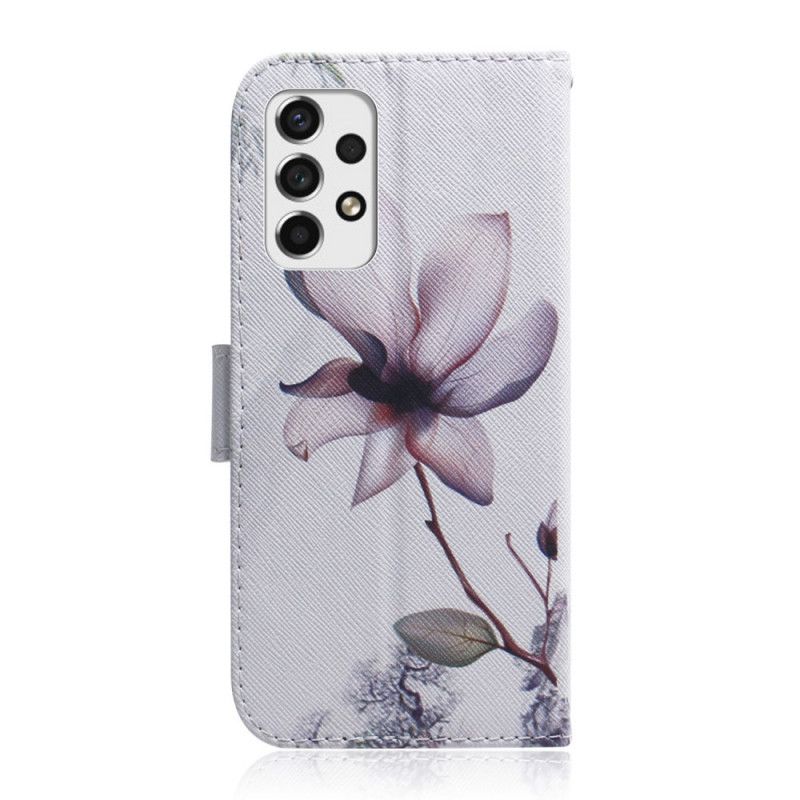 Læder Cover Samsung Galaxy A33 5G Gammel Rosenblomst