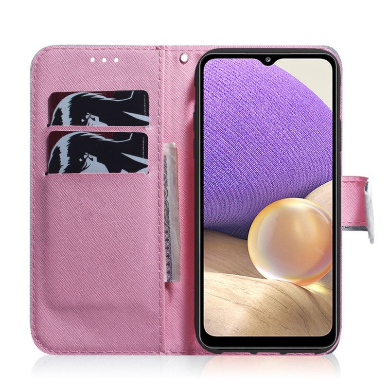 Læder Cover Samsung Galaxy A33 5G Gammel Rosenblomst