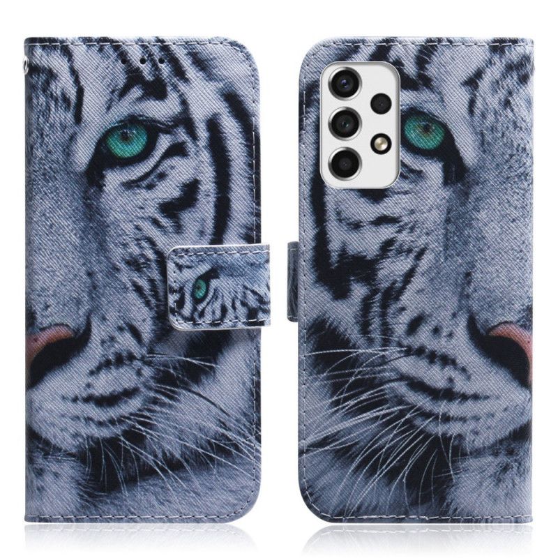 Læder Cover Samsung Galaxy A33 5G Tigeransigt