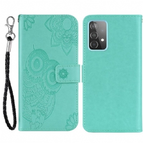 Læder Cover Samsung Galaxy A33 5G Ugle Mandala