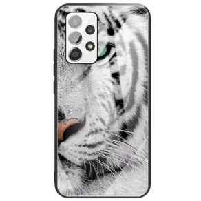 Mobilcover Samsung Galaxy A33 5G Tiger Hærdet Glas