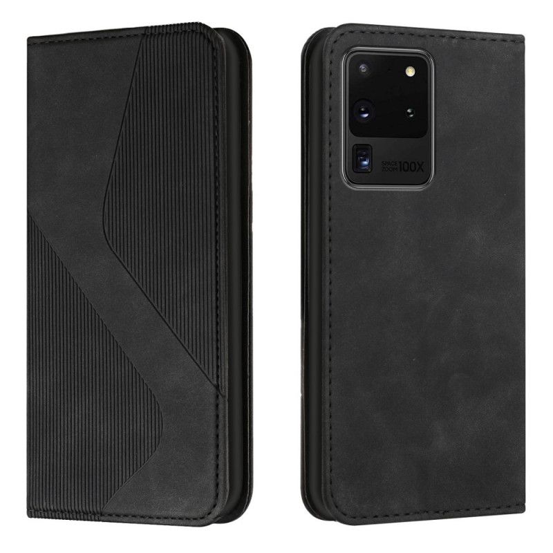 Cover Samsung Galaxy S20 Ultra Flip Cover S-design Læderstil