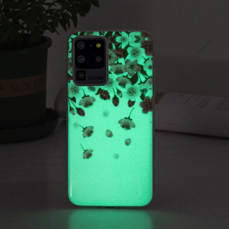 Cover Samsung Galaxy S20 Ultra Fluorescerende Blomster