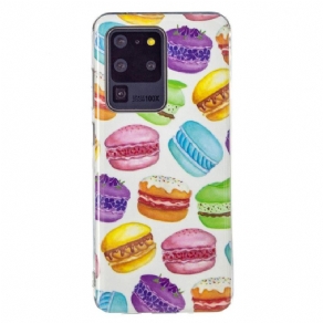 Cover Samsung Galaxy S20 Ultra Fluorescerende Makroner