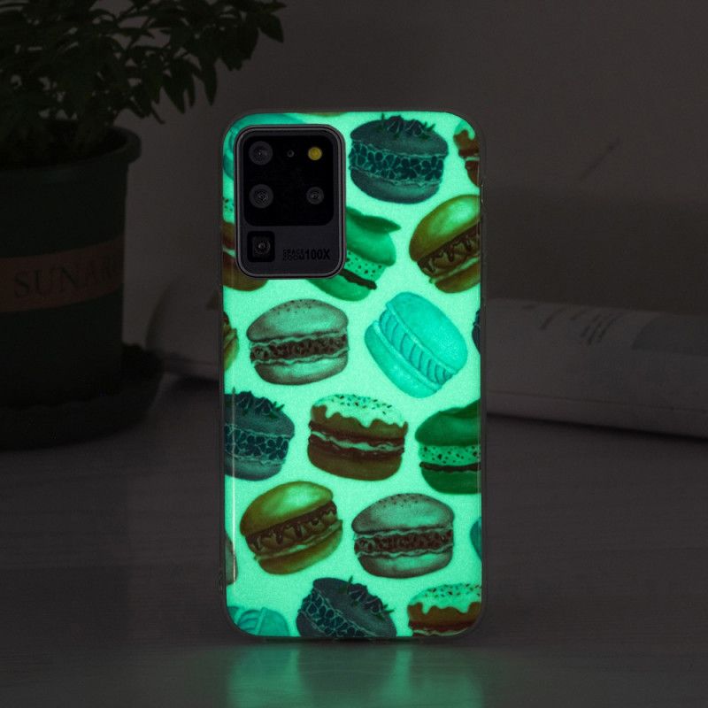 Cover Samsung Galaxy S20 Ultra Fluorescerende Makroner