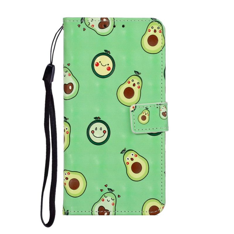 Flip Cover Samsung Galaxy S20 Ultra Med Snor Avocado Justerbar Rem