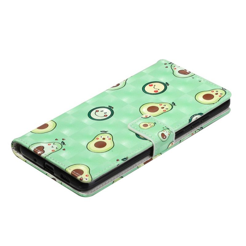 Flip Cover Samsung Galaxy S20 Ultra Med Snor Avocado Justerbar Rem