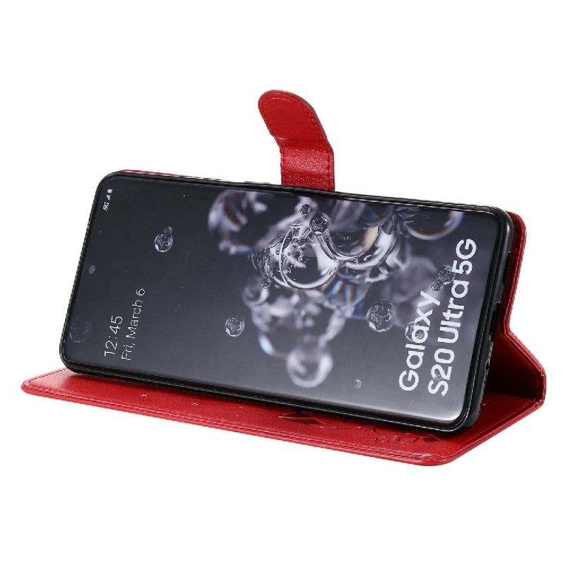 Flip Cover Samsung Galaxy S20 Ultra Med Snor Kat Og Bi Med Rem