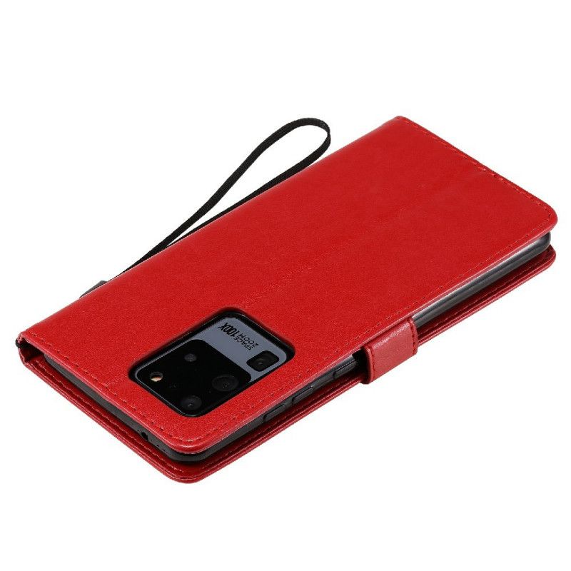 Flip Cover Samsung Galaxy S20 Ultra Med Snor Kat Og Bi Med Rem