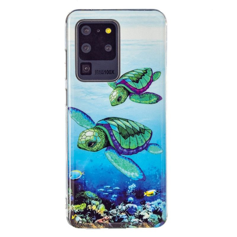 Mobilcover Samsung Galaxy S20 Ultra Fluorescerende Skildpadder