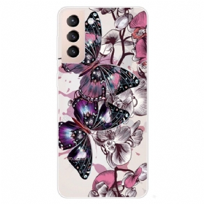 Cover Samsung Galaxy S22 5G Farverige Sommerfugle