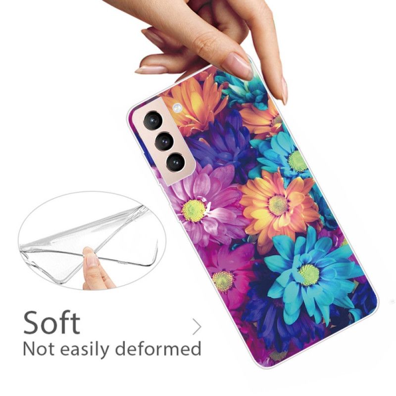 Cover Samsung Galaxy S22 5G Fleksible Blomster