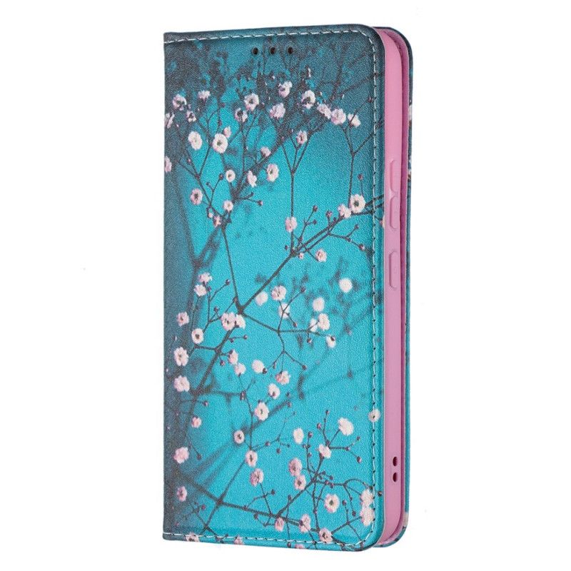 Cover Samsung Galaxy S22 5G Flip Cover Blomstrende Grene