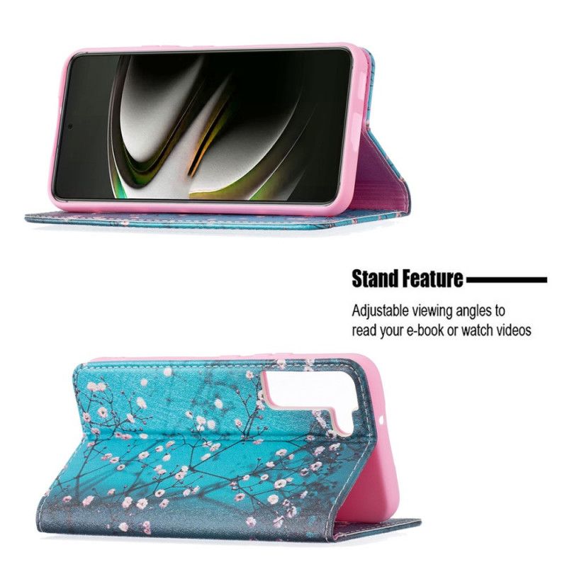 Cover Samsung Galaxy S22 5G Flip Cover Blomstrende Grene