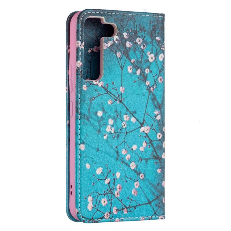 Cover Samsung Galaxy S22 5G Flip Cover Blomstrende Grene