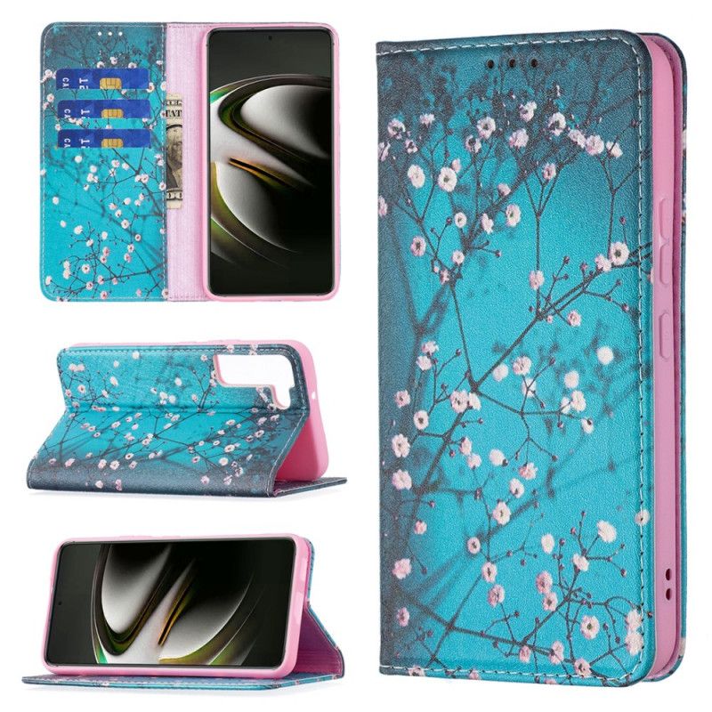 Cover Samsung Galaxy S22 5G Flip Cover Blomstrende Grene