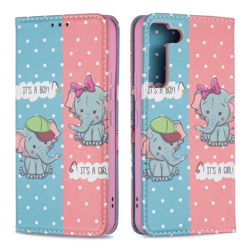 Cover Samsung Galaxy S22 5G Flip Cover Elefanter