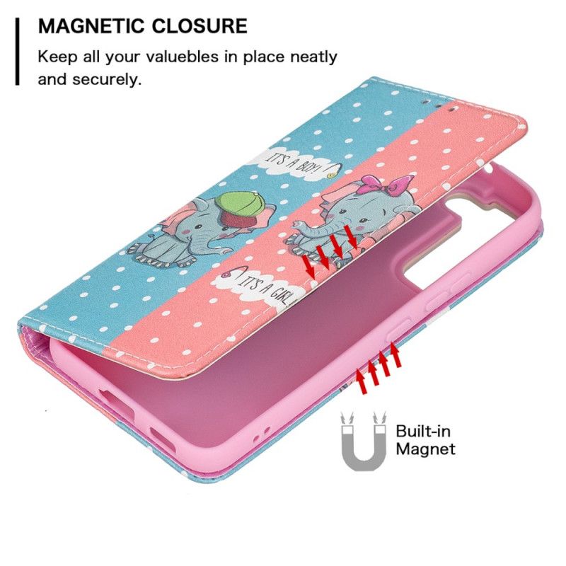 Cover Samsung Galaxy S22 5G Flip Cover Elefanter