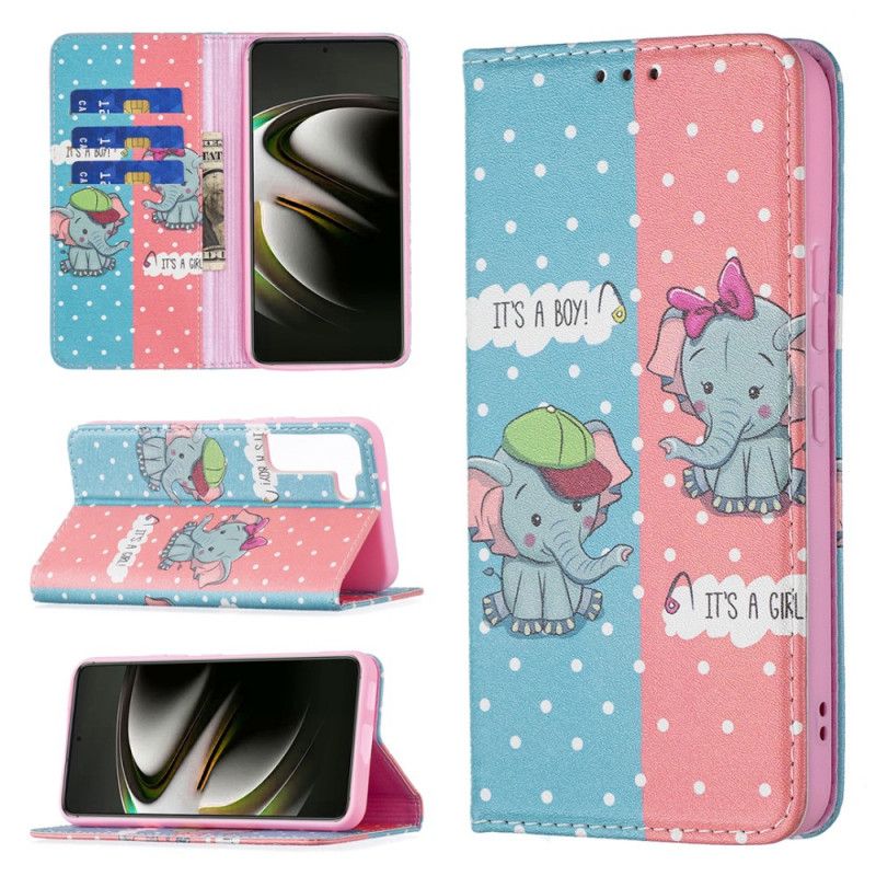 Cover Samsung Galaxy S22 5G Flip Cover Elefanter