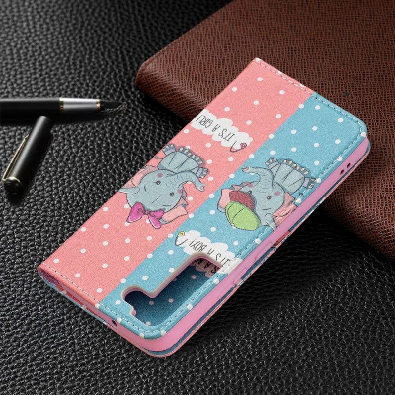 Cover Samsung Galaxy S22 5G Flip Cover Elefanter