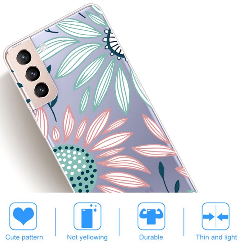 Cover Samsung Galaxy S22 5G Gennemsigtig Én Blomst