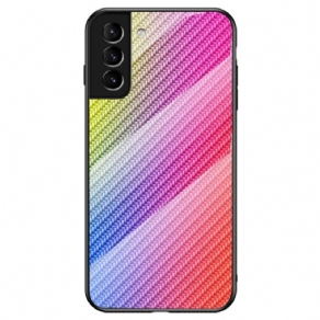 Cover Samsung Galaxy S22 5G Kulfiber Hærdet Glas