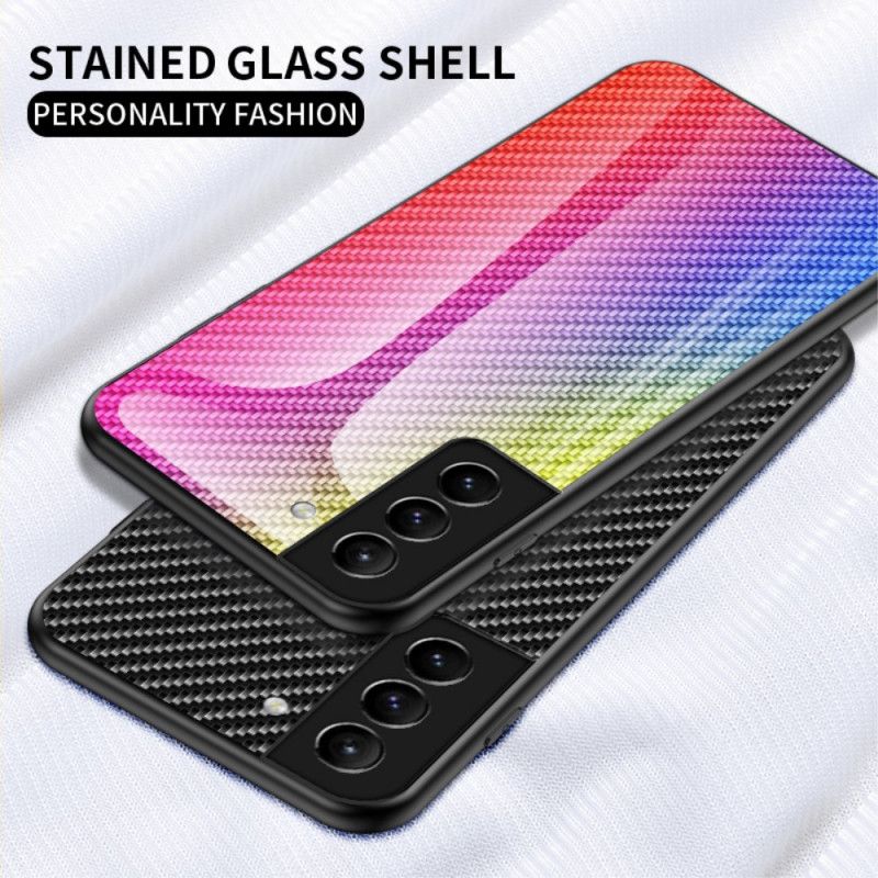 Cover Samsung Galaxy S22 5G Kulfiber Hærdet Glas