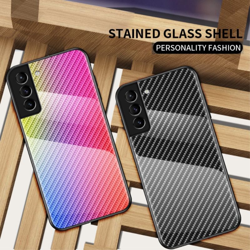 Cover Samsung Galaxy S22 5G Kulfiber Hærdet Glas