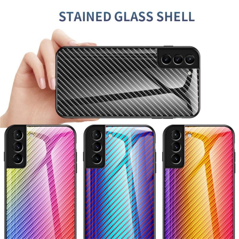 Cover Samsung Galaxy S22 5G Kulfiber Hærdet Glas