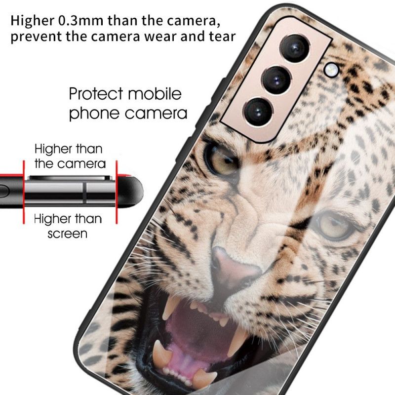 Cover Samsung Galaxy S22 5G Leopard Hærdet Glas