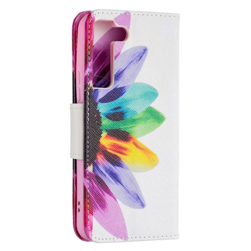 Flip Cover Samsung Galaxy S22 5G Akvarelblomst