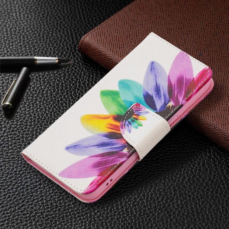 Flip Cover Samsung Galaxy S22 5G Akvarelblomst