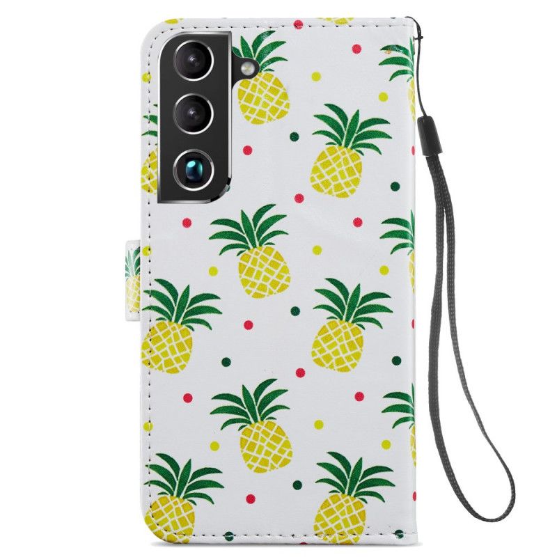 Flip Cover Samsung Galaxy S22 5G Flere Ananas