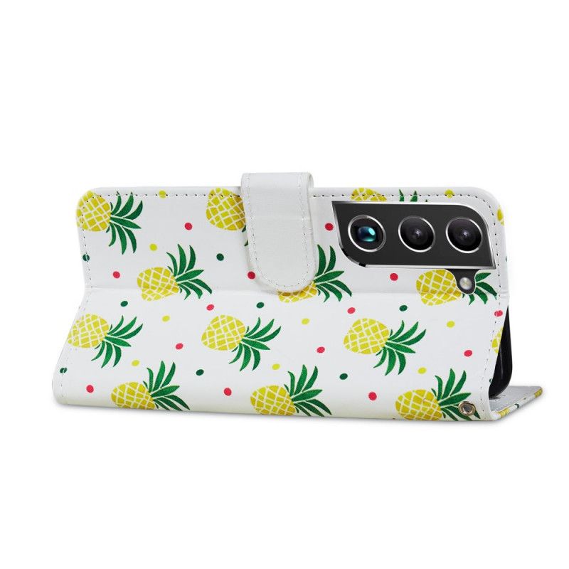 Flip Cover Samsung Galaxy S22 5G Flere Ananas