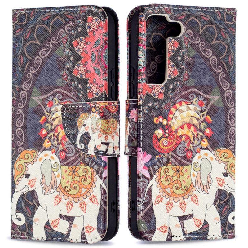 Flip Cover Samsung Galaxy S22 5G Indisk Elefant