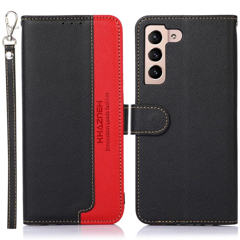 Flip Cover Samsung Galaxy S22 5G Litchi Style Rfid Khazneh