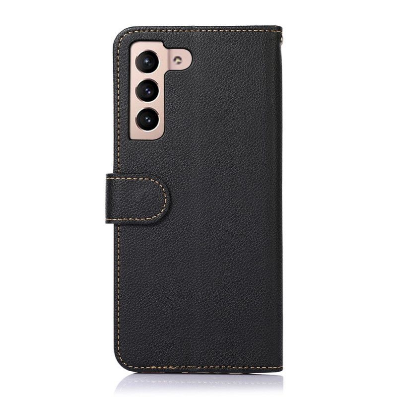 Flip Cover Samsung Galaxy S22 5G Litchi Style Rfid Khazneh