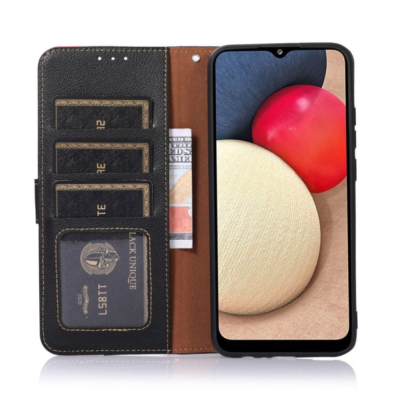 Flip Cover Samsung Galaxy S22 5G Litchi Style Rfid Khazneh