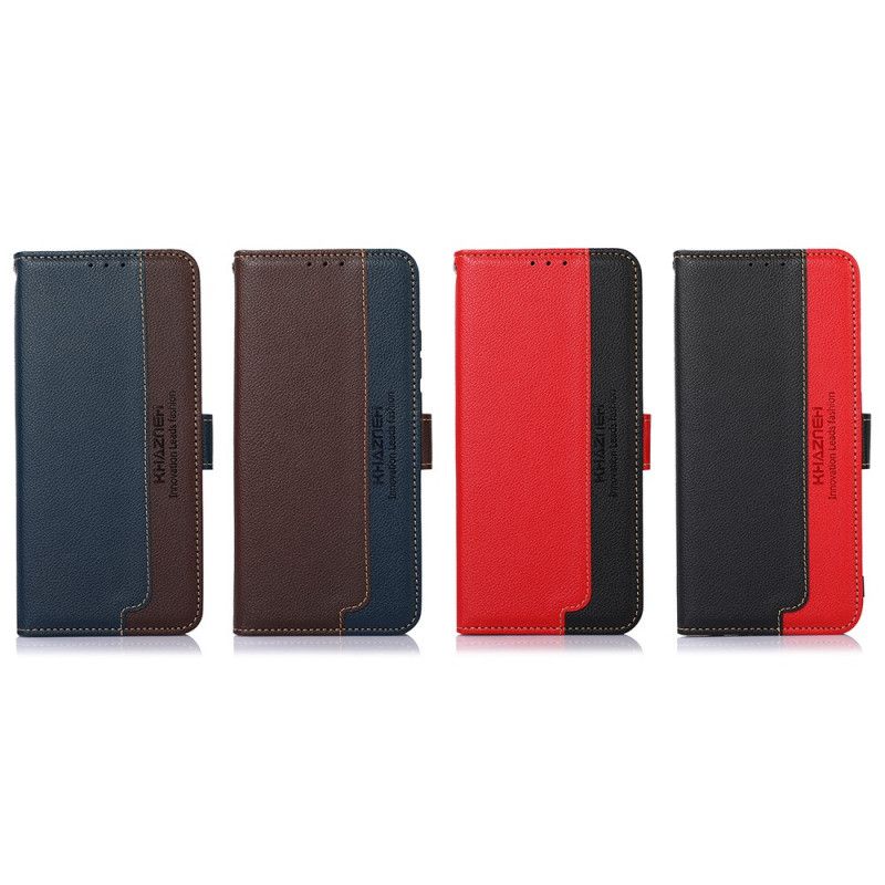 Flip Cover Samsung Galaxy S22 5G Litchi Style Rfid Khazneh